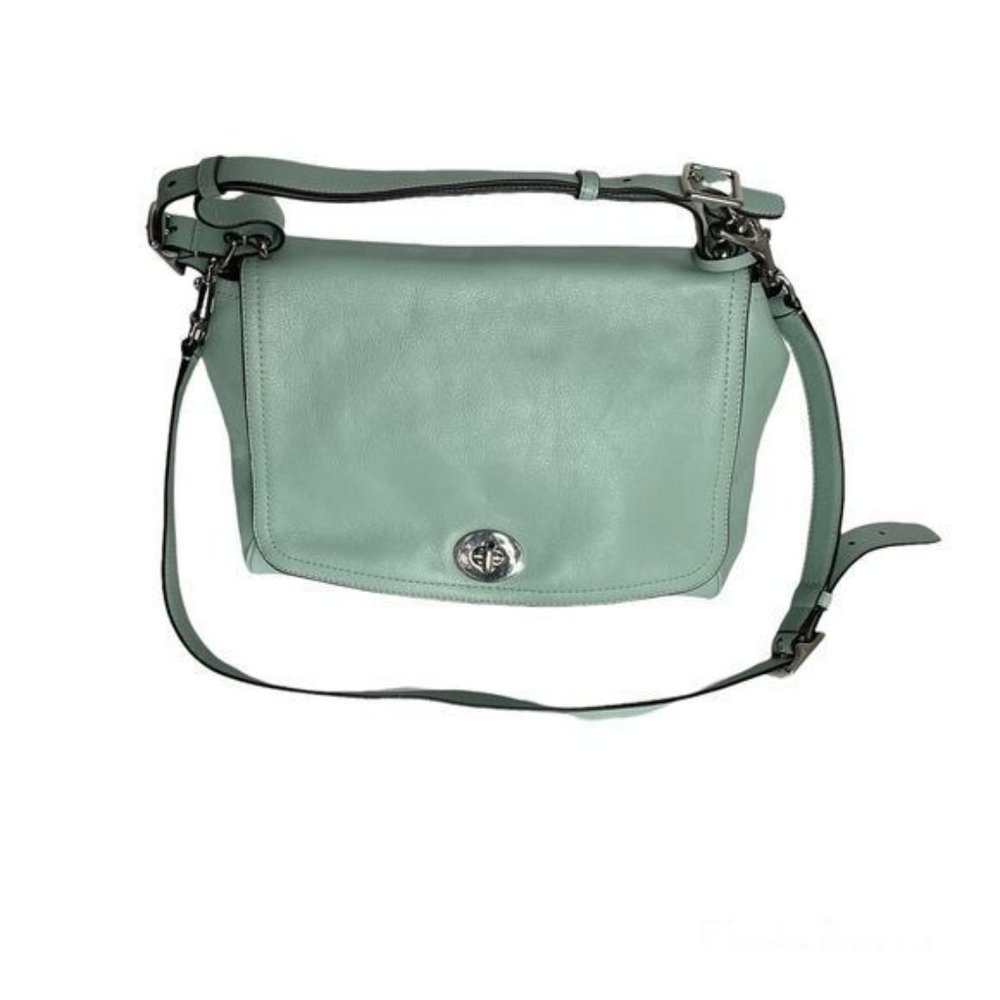 Coach Legacy Romy Top Handle Bag Crossbody Bag Mint Green Handbag - Picture 6 of 12